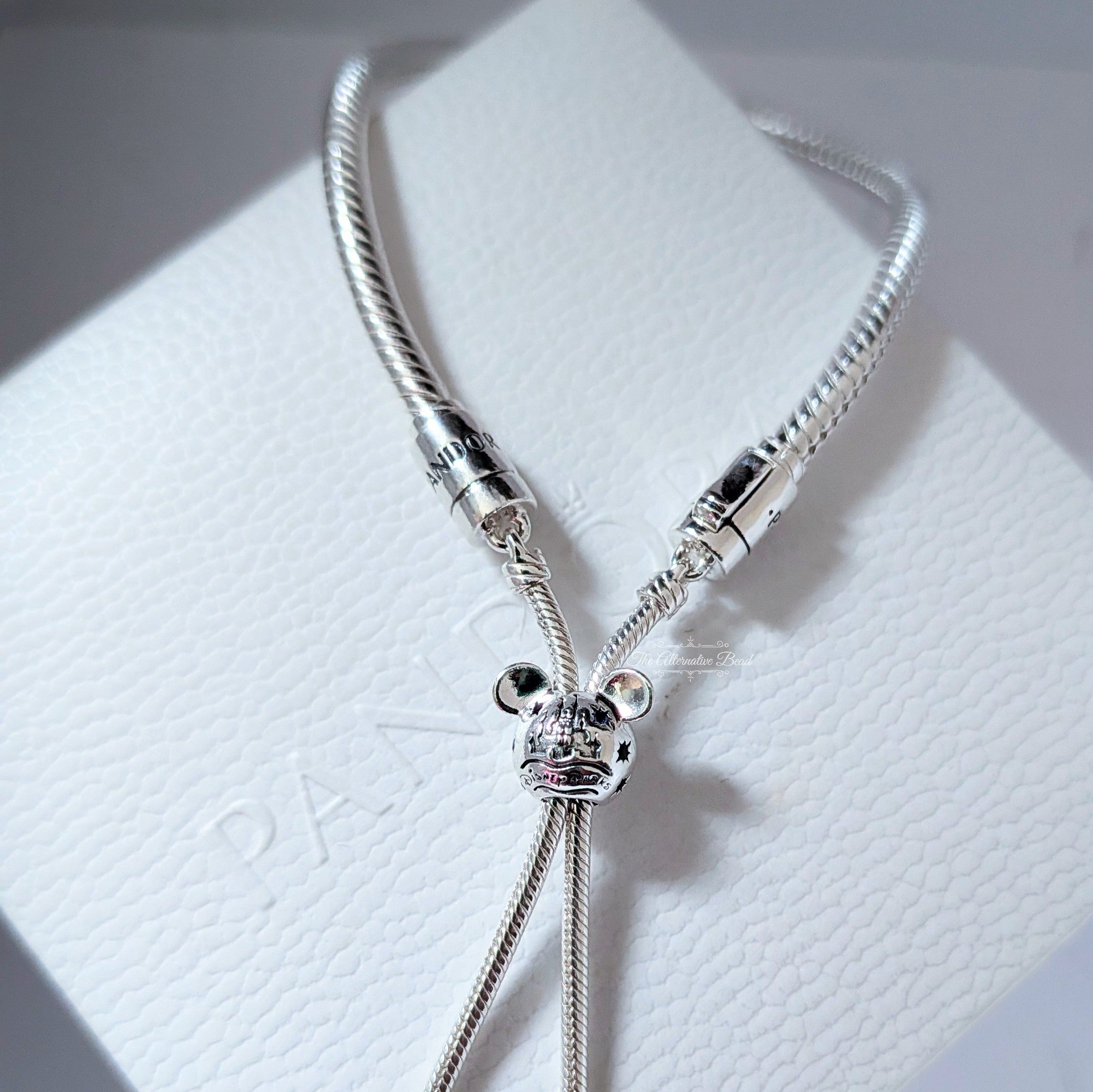 Disney x Pandora Mickey Mouse Snake Chain Slider Bracelet - TAB