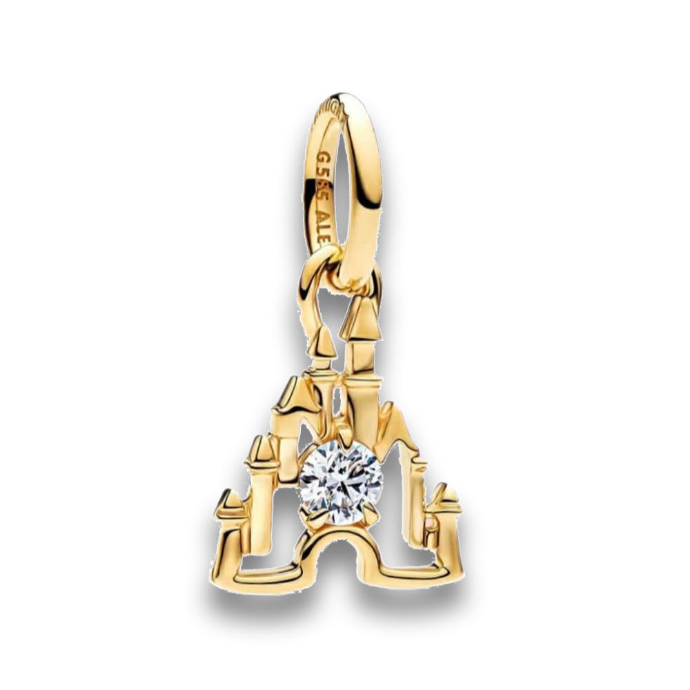Pandora Disneyland Limited Edition 14k gold and Diamond Castle