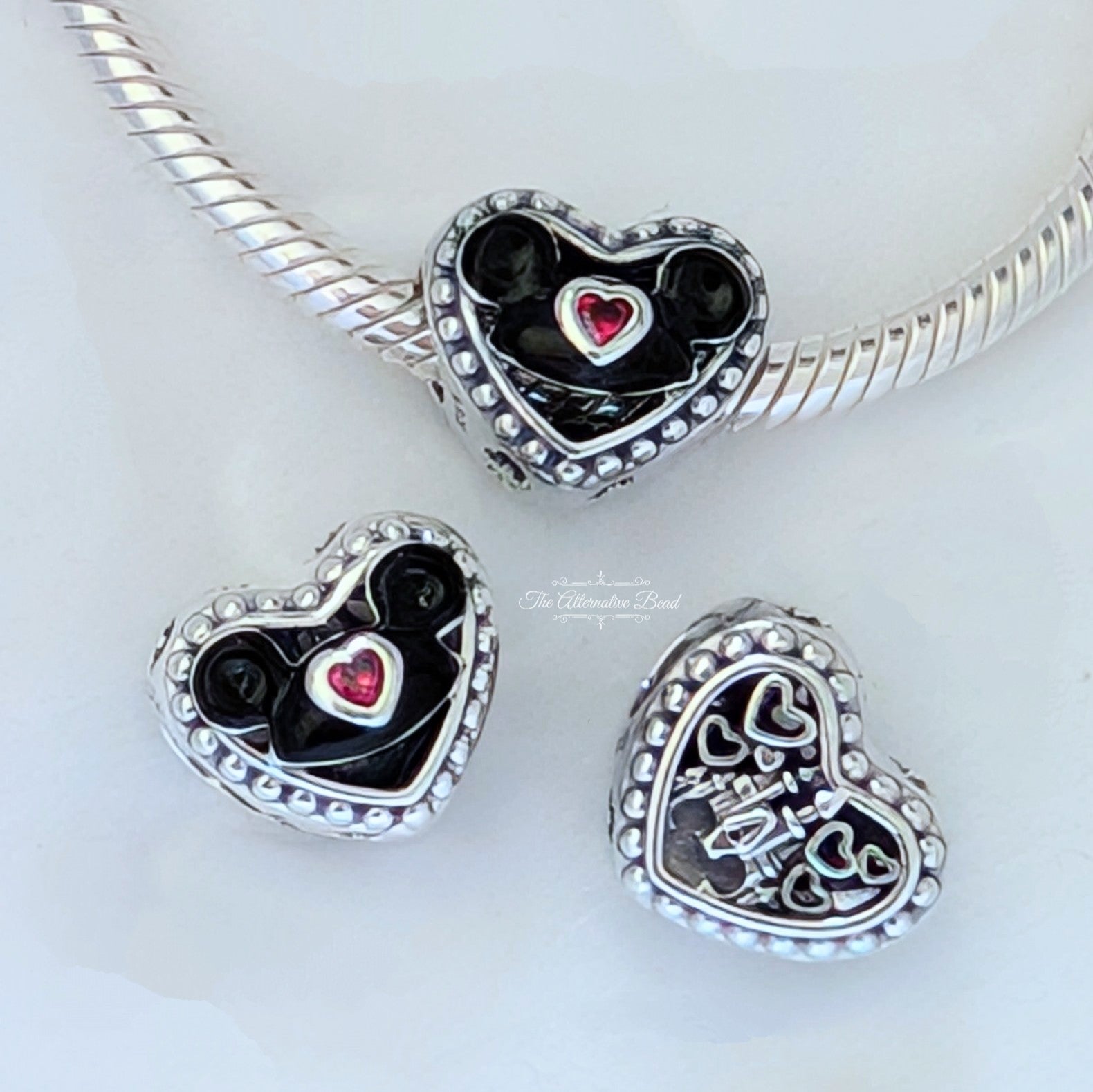 Pandora Disney Parks Mickey Mouse Ear Hat Castle Heart Charm