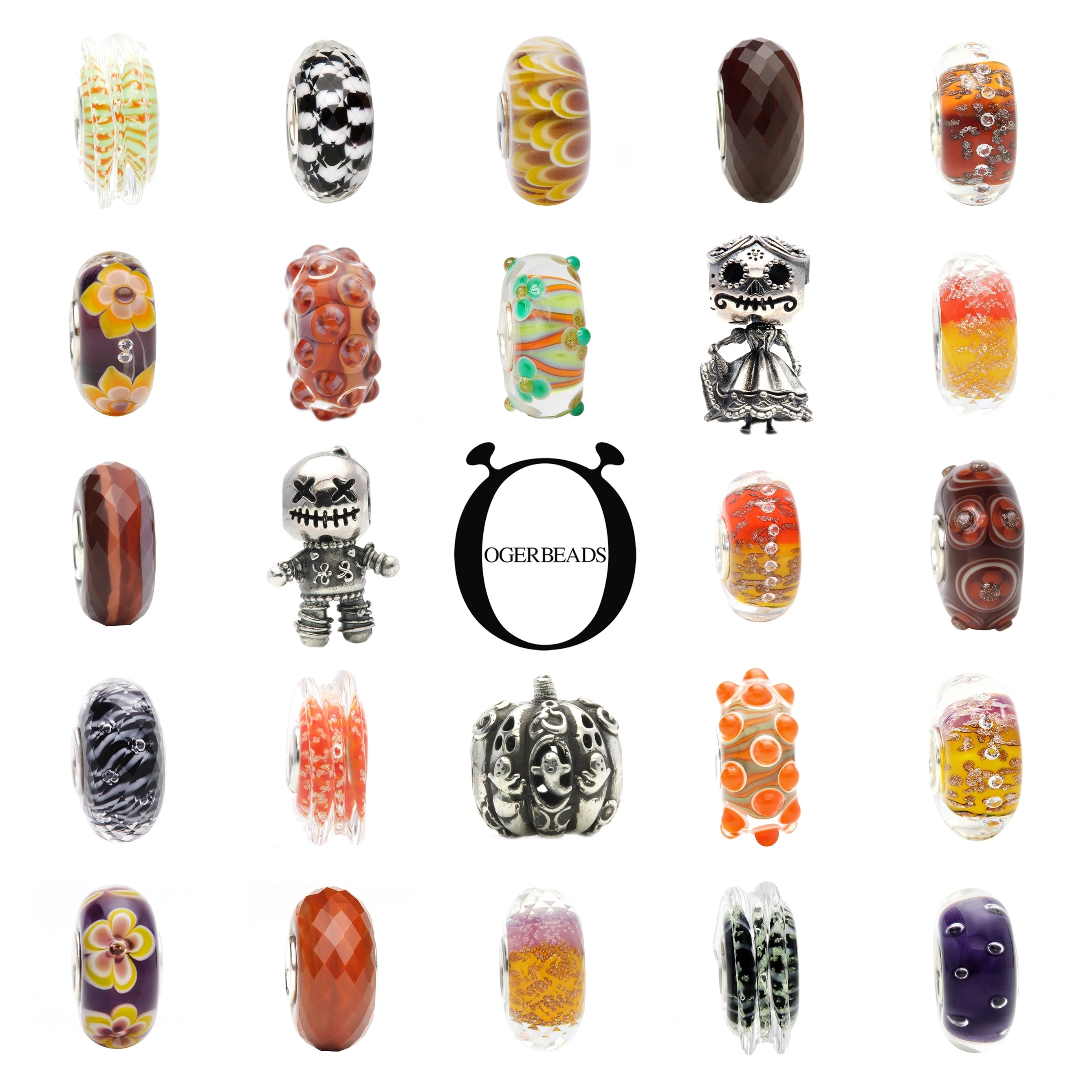 Explore the TWO new Halloween collections from Ogerbeads. Meet spooky new Mingles and discover amazing glow-in-the-dark Slim Moonlight beads!