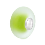 Elfbeads Yellow-Green Frost green; silver glass Bead by The Alternative Bead. Your official Elfbeads Retailer from Germany