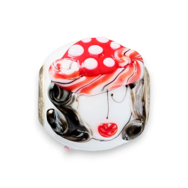 VIP-CHARMS Crimson Muse Murano Glass Bead red; white glass Bead by The Alternative Bead. Your official VIP-CHARMS Retailer from Germany
