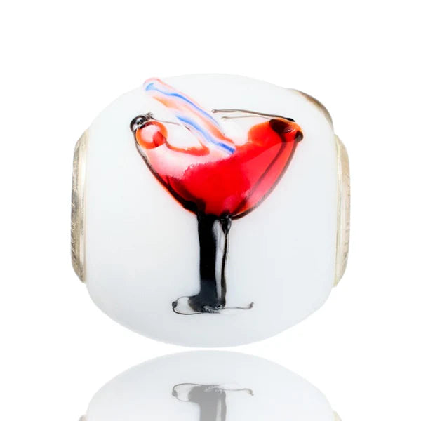 VIP-CHARMS Crimson Muse Murano Glass Bead red; white glass Bead by The Alternative Bead. Your official VIP-CHARMS Retailer from Germany