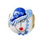 VIP-CHARMS Sapphire Veil Murano Glass Bead blue; white glass Bead by The Alternative Bead. Your official VIP-CHARMS Retailer from Germany