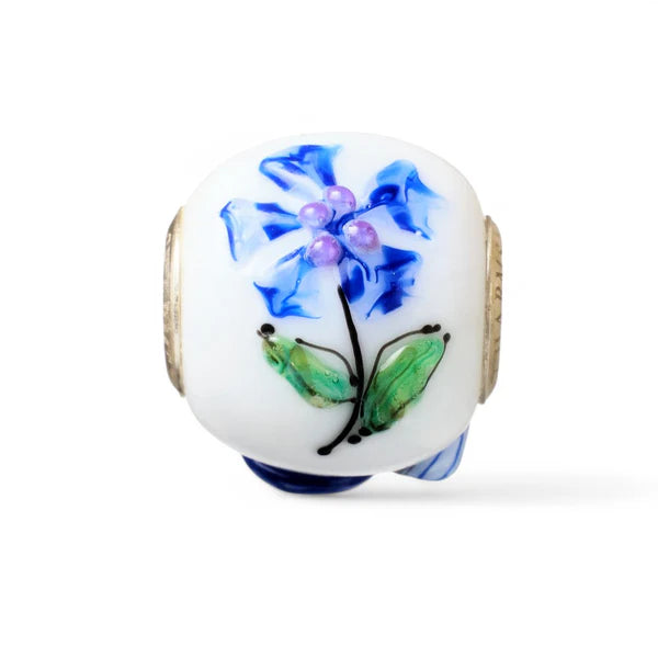 VIP-CHARMS Sapphire Veil Murano Glass Bead blue; white glass Bead by The Alternative Bead. Your official VIP-CHARMS Retailer from Germany
