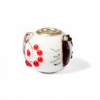 VIP-CHARMS Coffee Muse Murano Glass Bead white; red glass Bead by The Alternative Bead. Your official VIP-CHARMS Retailer from Germany