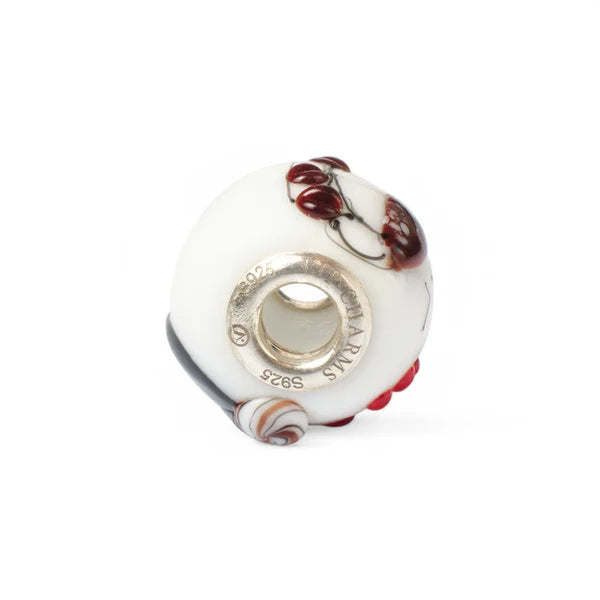 VIP-CHARMS Coffee Muse Murano Glass Bead white; red glass Bead by The Alternative Bead. Your official VIP-CHARMS Retailer from Germany