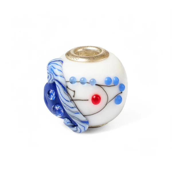 VIP-CHARMS Sapphire Veil Murano Glass Bead blue; white glass Bead by The Alternative Bead. Your official VIP-CHARMS Retailer from Germany