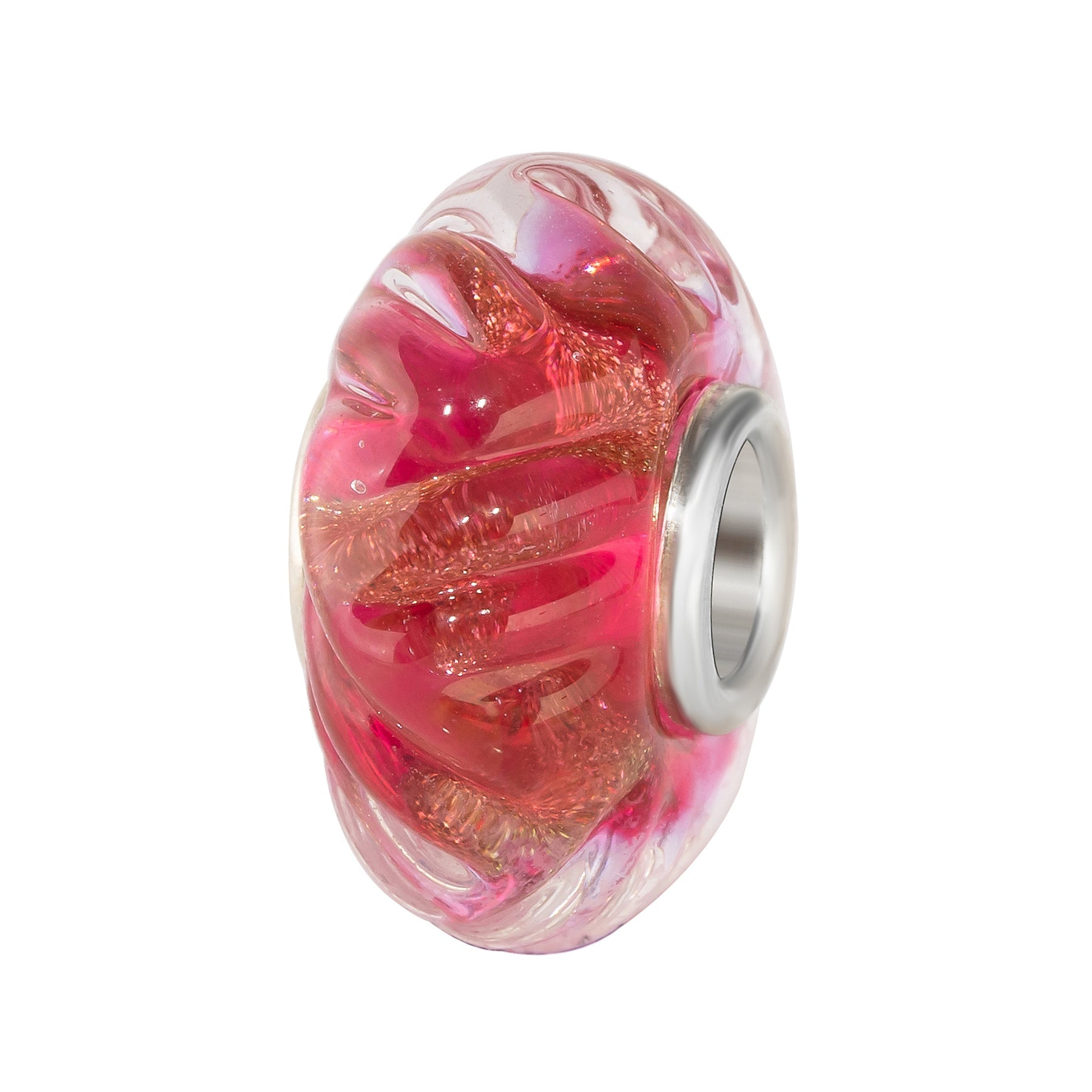 Elfbeads Cherry Gold Sprinkles Roll red; silver glass Bead by The Alternative Bead. Your official Elfbeads Retailer from Germany