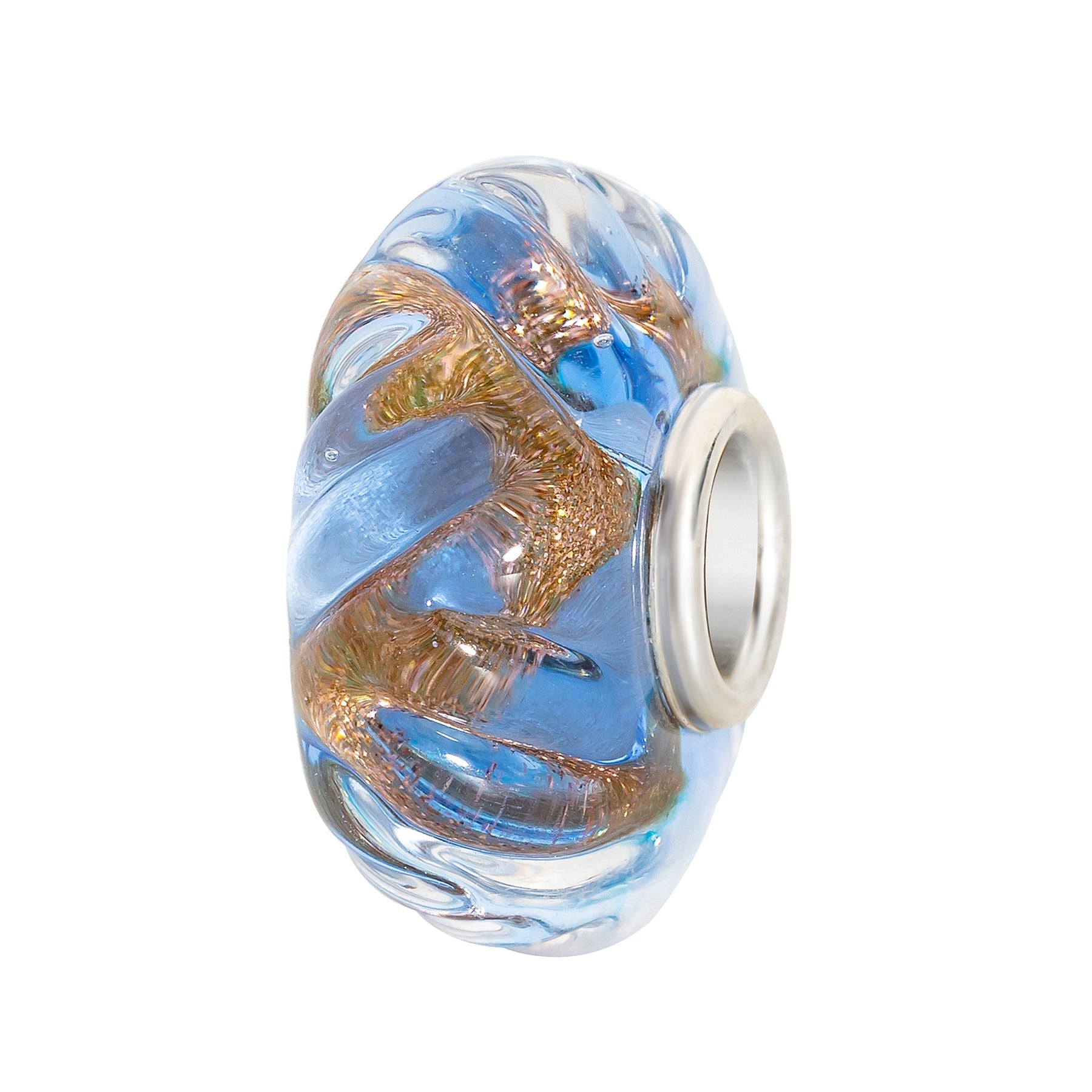 Elfbeads Forget-Me-Not Gold Sprinkles Roll blue; silver glass Bead by The Alternative Bead. Your official Elfbeads Retailer from Germany