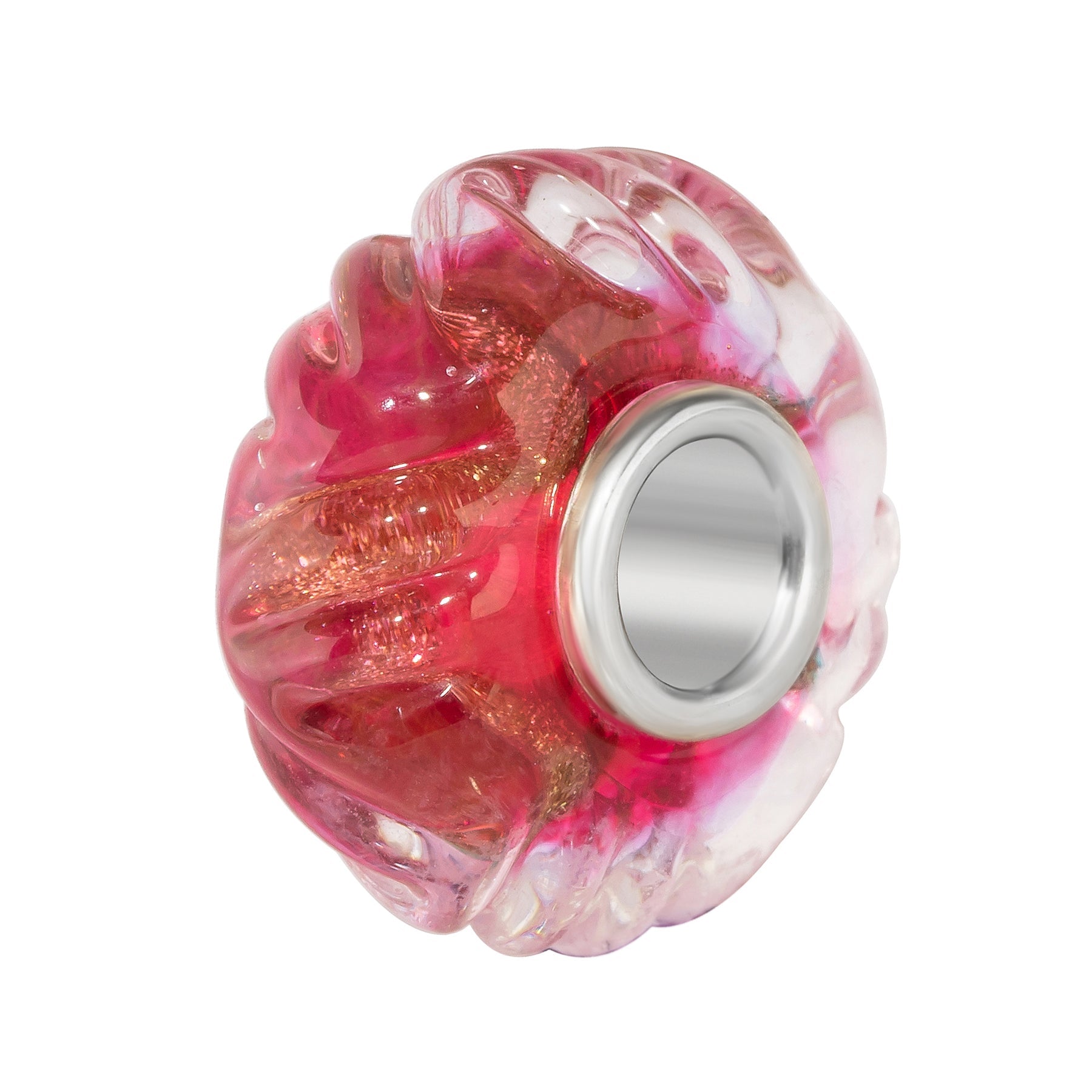 Elfbeads Cherry Gold Sprinkles Roll red; silver glass Bead by The Alternative Bead. Your official Elfbeads Retailer from Germany