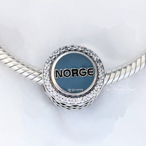 Disney x Pandora Mickey Mouse Norway (EPCOT World Showcase) silver and blue and beige sterling-silver and enamel Bead by The Alternative Bead. Your official Disney x Pandora Retailer from Germany