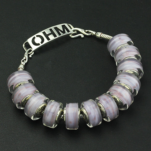 OHM Beads Mottled Mauve (AMG117)  sterling-silver Bead The Alternative Bead