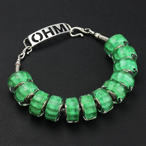 OHM Beads Leaf Green (AMG145)  sterling-silver Bead The Alternative Bead