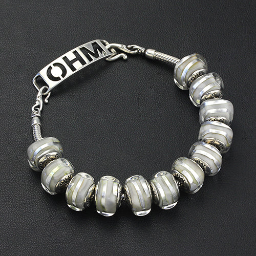 OHM Beads Be Stripey (AMG157)  sterling-silver Bead The Alternative Bead