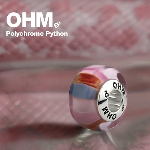 OHM Beads GOTM NO. 41 Polychrome Python  glass Bead by The Alternative Bead. Your official OHM Beads Retailer from Germany