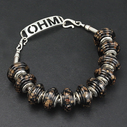 OHM Beads Heimdall  black; gold glass Bead by The Alternative Bead. Your official OHM Beads Retailer from Germany