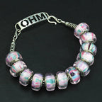 OHM Beads Dewey Buds (AMG298) pink; purple; blue glass Bead The Alternative Bead