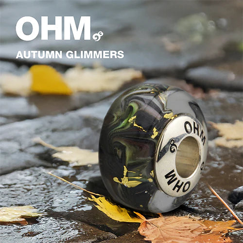 OHM Beads Autumn Glimmers black glass Bead by The Alternative Bead. Your official OHM Beads Retailer from Germany
