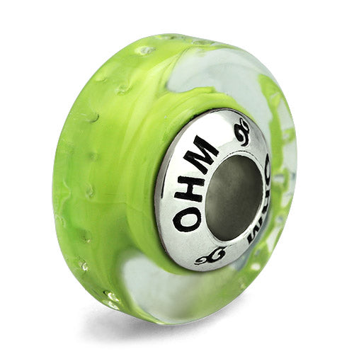OHM Beads Slim Lime (Retired) (AMG60032)  sterling-silver Bead The Alternative Bead