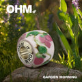 OHM Beads GOTM NO. 54 Garden Morning white and purple and green and floral glass Bead by The Alternative Bead. Your official OHM Beads Retailer from Germany