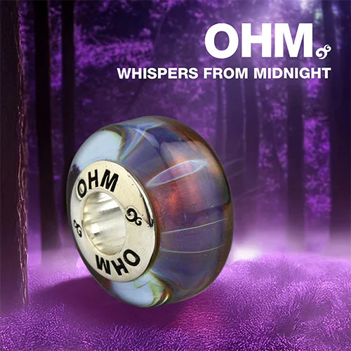 OHM Beads GOTM NO. 52 Whispers From Midnight purple; pink glass Bead by The Alternative Bead. Your official OHM Beads Retailer from Germany