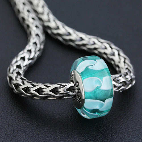 OHM Beads Wave of Mystery blue glass Bead by The Alternative Bead. Your official OHM Beads Retailer from Germany