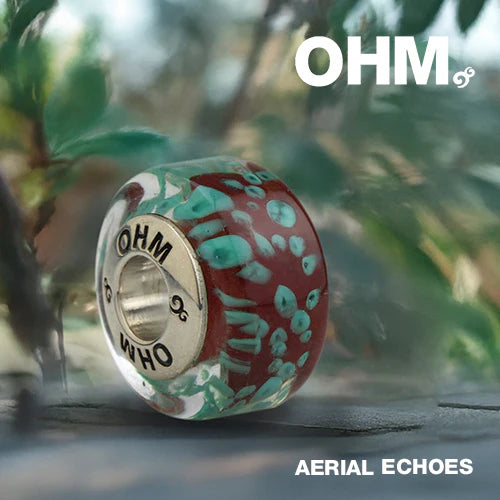 OHM Beads GOTM NO. 40 Aerial Echoes  glass Bead by The Alternative Bead. Your official OHM Beads Retailer from Germany