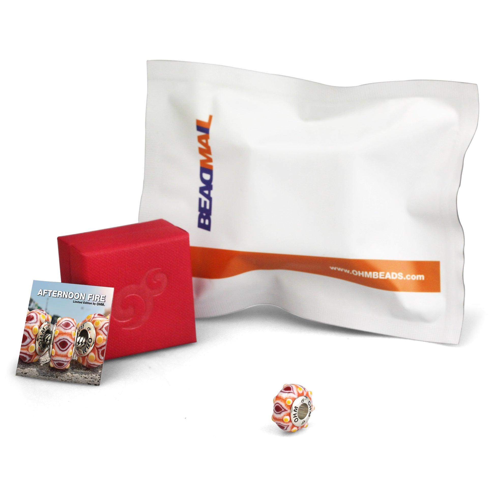 OHM Beads GOTM NO. 36 Afternoon Fire (AMG912)  sterling-silver Bead The Alternative Bead