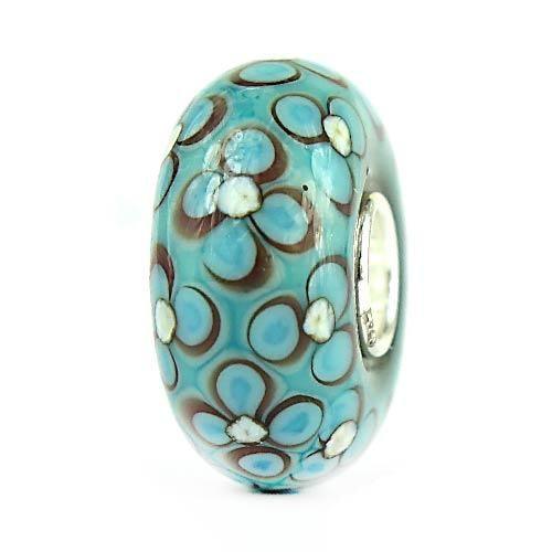 Elfbeads Arabian Sea Flowerstone blue glass Bead by The Alternative Bead. Your official Elfbeads Retailer from Germany