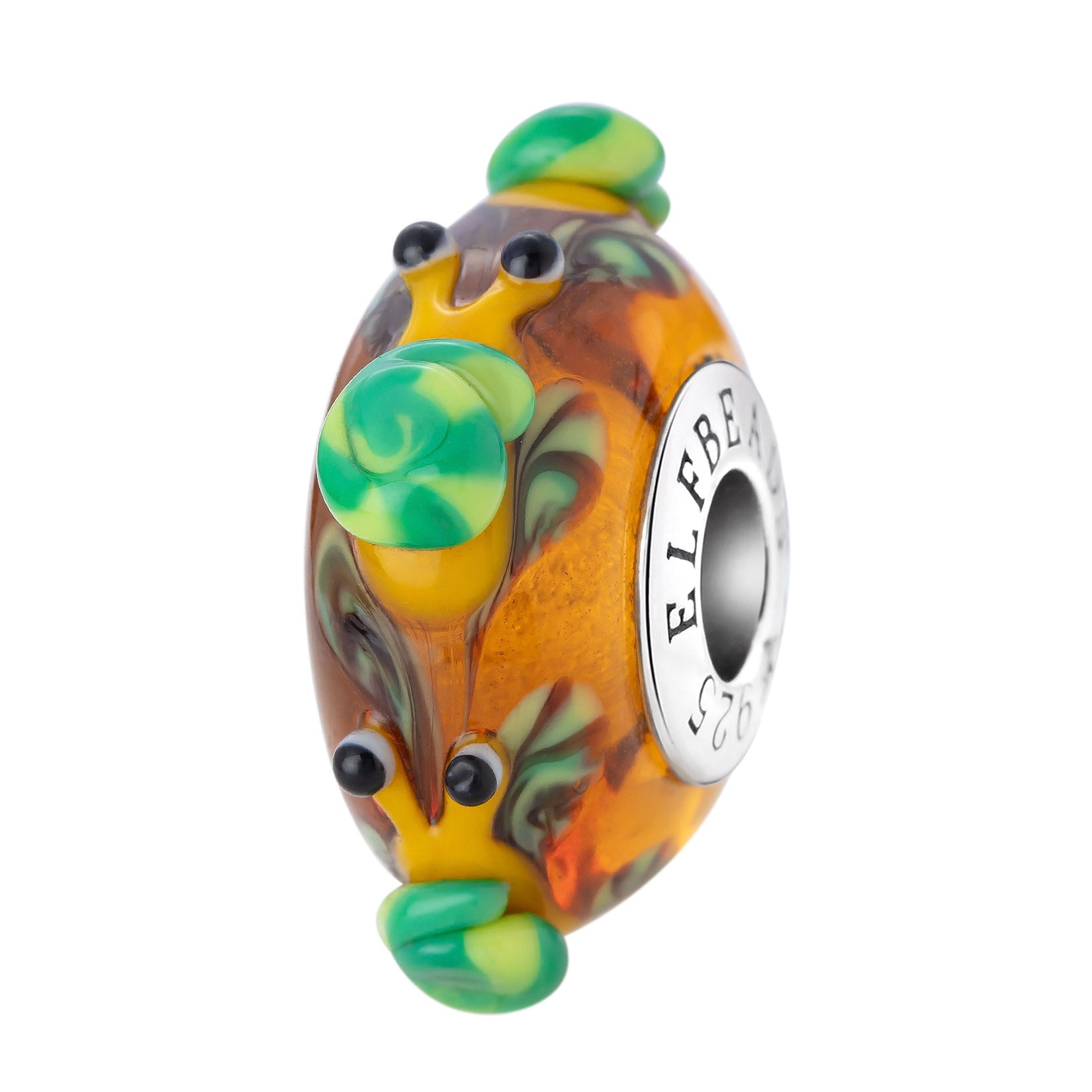 Elfbeads Amber Snails  glass Bead by The Alternative Bead. Your official Elfbeads Retailer from Germany