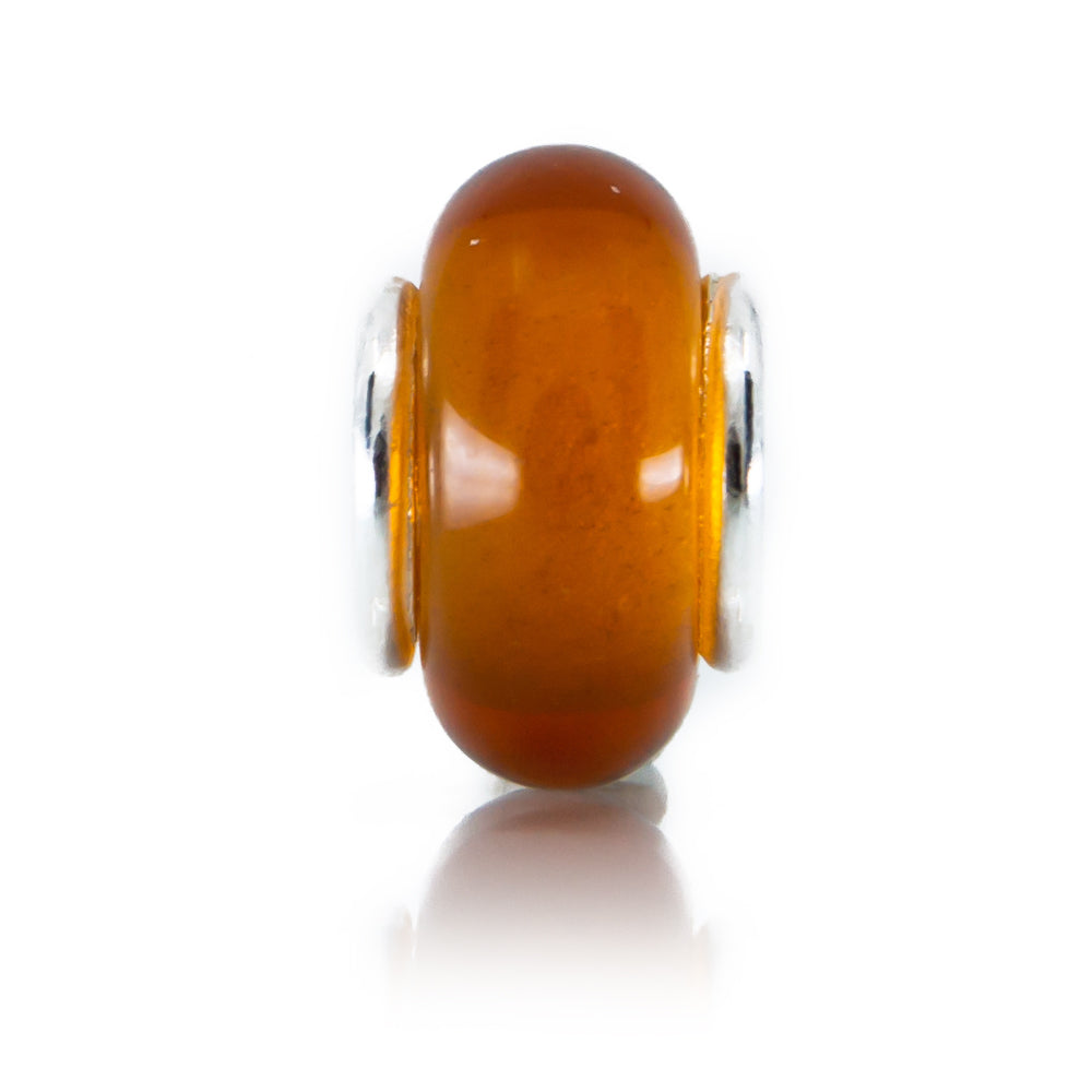Aurora Charm Amber Glass Spacer orange glass Spacer by The Alternative Bead. Your official Aurora Charm Retailer from Germany