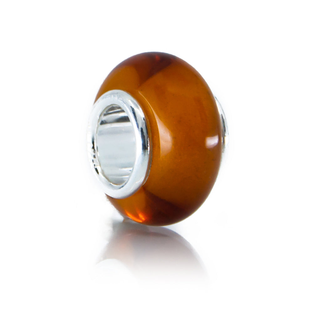 Aurora Charm Amber Glass Spacer orange glass Spacer by The Alternative Bead. Your official Aurora Charm Retailer from Germany