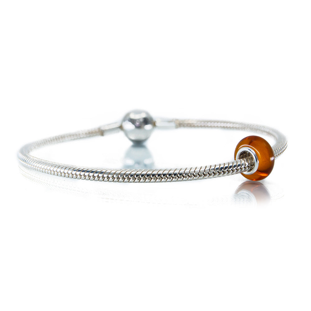 Aurora Charm Amber Glass Spacer orange glass Spacer by The Alternative Bead. Your official Aurora Charm Retailer from Germany