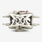 Praan Apollo Heart Charm silver and red and yellow sterling-silver and enamel Bead by The Alternative Bead. Your official Praan Retailer from Germany
