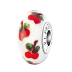 Elfbeads Apple Feast white; red glass Bead by The Alternative Bead. Your official Elfbeads Retailer from Germany
