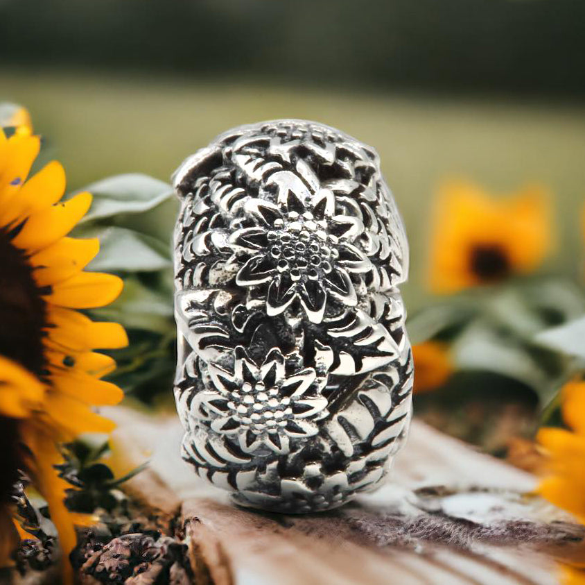 Ogerbeads Sunflowers – LIMITED silver sterling-silver Gift by The Alternative Bead. Your official Ogerbeads Retailer from Germany