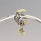 Praan Artemis Crescent Moon Charm silver and white sterling-silver and enamel Dangle by The Alternative Bead. Your official Praan Retailer from Germany