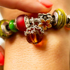 Aurora Charm Enchanted Pumpkin silver; orange sterling-silver; glass Dangle by The Alternative Bead. Your official Aurora Charm Retailer from Germany