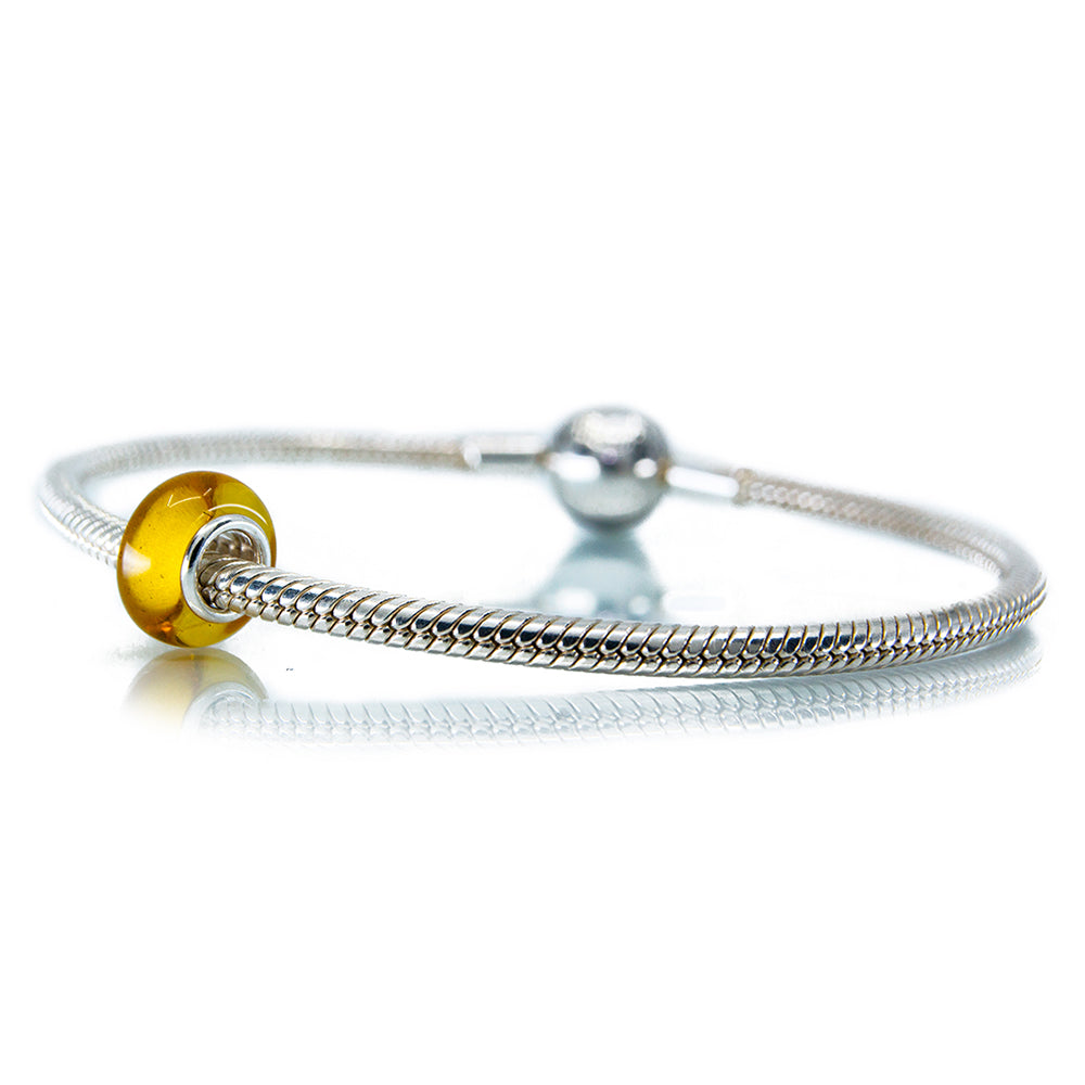 Aurora Charm Autumn Gold Glass Spacer gold glass Spacer by The Alternative Bead. Your official Aurora Charm Retailer from Germany