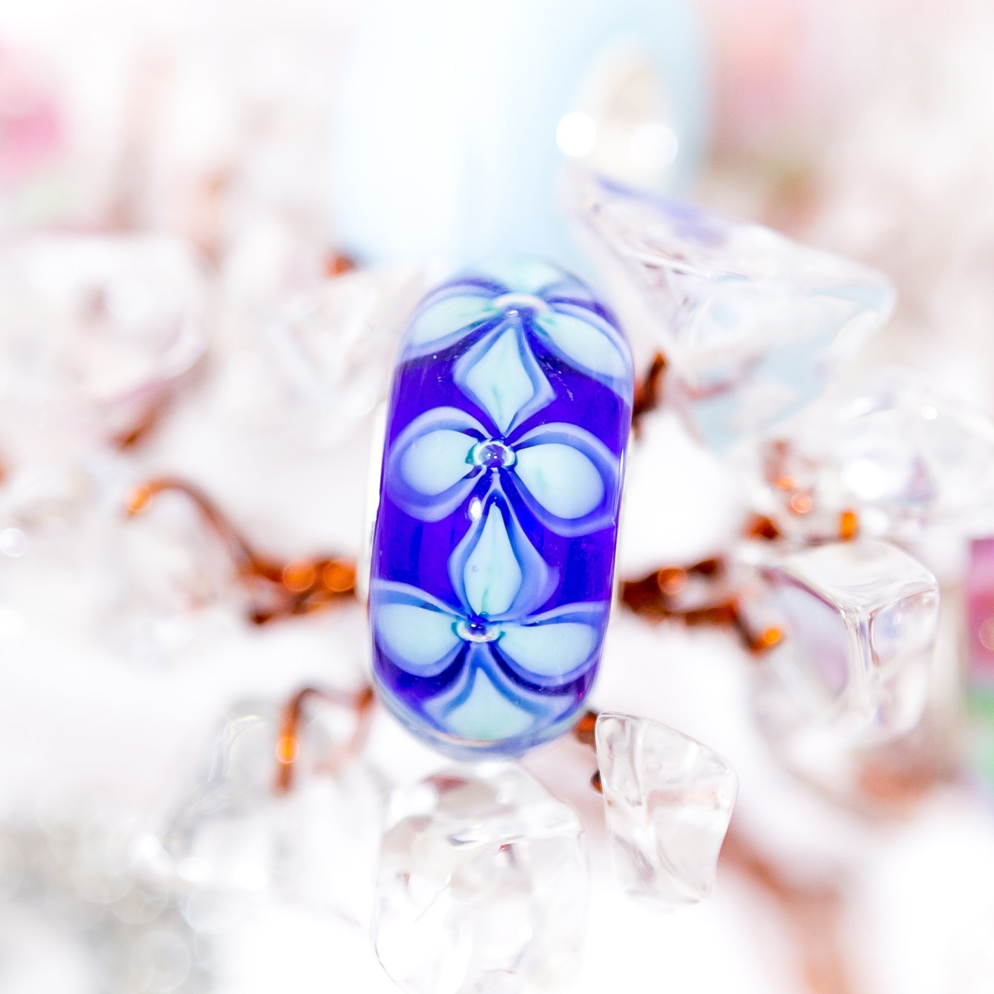 Elfbeads Azure Tripetual  glass Bead by The Alternative Bead. Your official Elfbeads Retailer from Germany