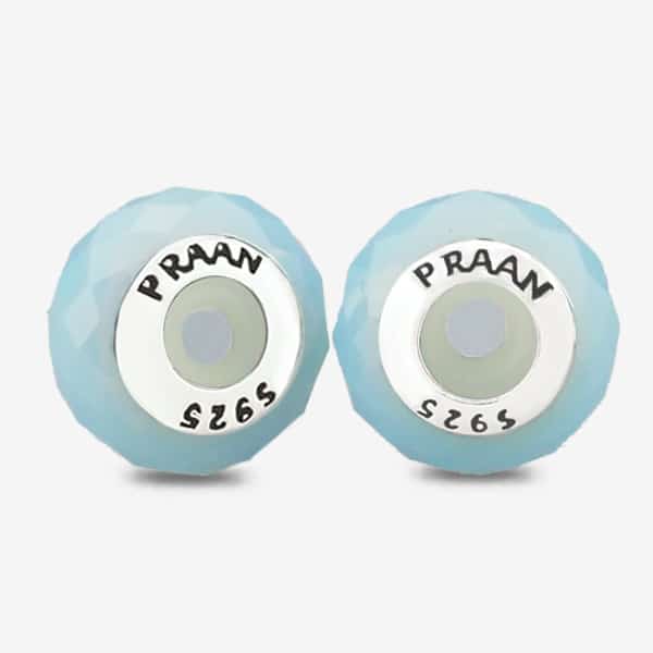 Praan Baby Blue Opal Crystal Stopper Charms blue crystal Stopper by The Alternative Bead. Your official Praan Retailer from Germany