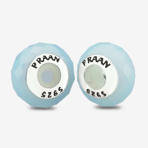 Praan Baby Blue Opal Crystal Stopper Charms blue crystal Stopper by The Alternative Bead. Your official Praan Retailer from Germany