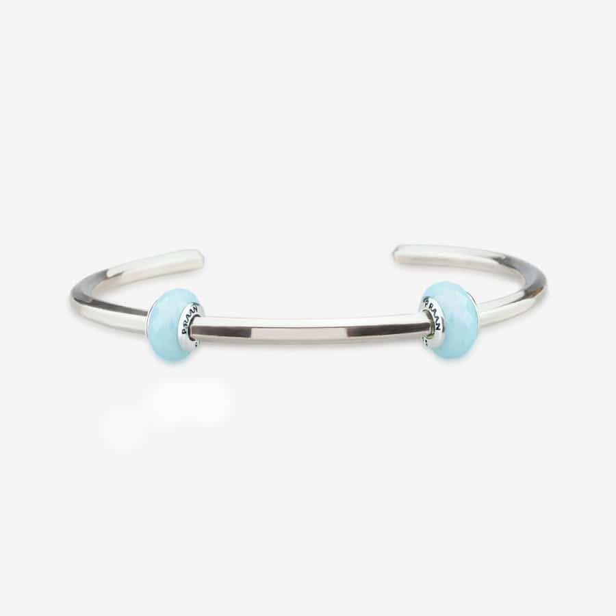 Praan Baby Blue Opal Crystal Stopper Charms blue crystal Stopper by The Alternative Bead. Your official Praan Retailer from Germany