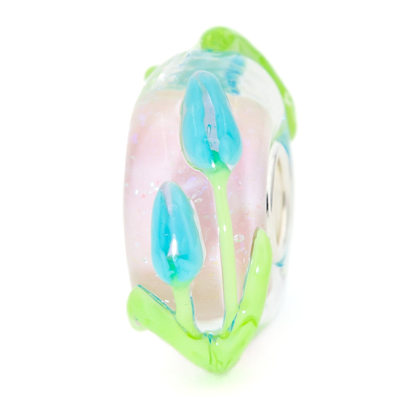 Elfbeads Baby Blue Tulip Gentle Sparkle  glass Bead by The Alternative Bead. Your official Elfbeads Retailer from Germany