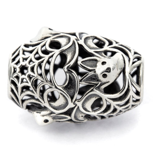 Elfbeads Bat Barrel silver sterling-silver Bead by The Alternative Bead. Your official Elfbeads Retailer from Germany