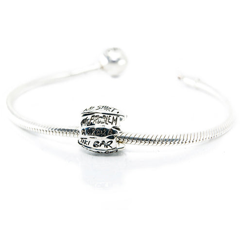 Aurora Charm Beach Signs Bead Charm silver sterling-silver Bead by The Alternative Bead. Your official Aurora Charm Retailer from Germany