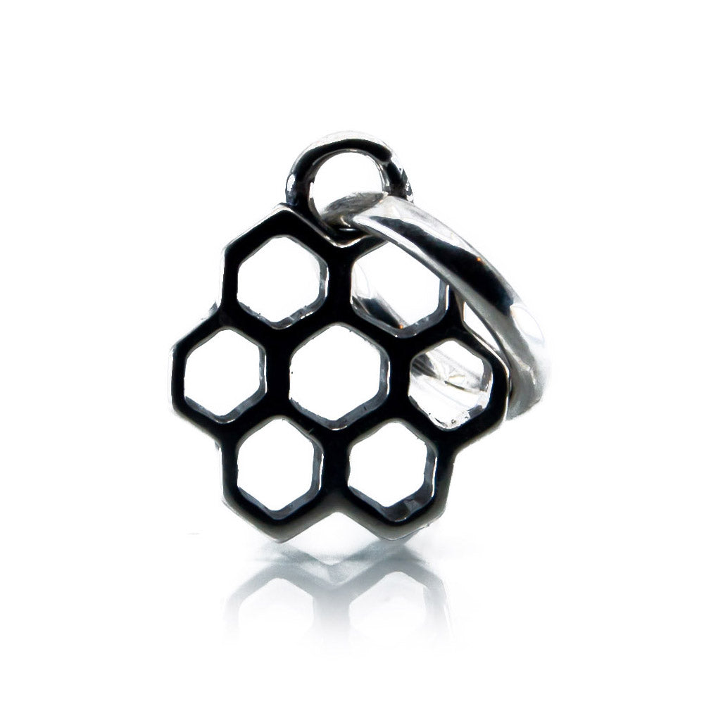 Aurora Charm Honeycomb Harmony Charm silver sterling-silver Dangle by The Alternative Bead. Your official Aurora Charm Retailer from Germany