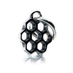 Aurora Charm Honeycomb Harmony Charm silver sterling-silver Dangle by The Alternative Bead. Your official Aurora Charm Retailer from Germany