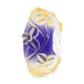 Elfbeads Beige Blue Flowertwig Frost  glass Bead by The Alternative Bead. Your official Elfbeads Retailer from Germany